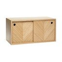 Scaffale a parete in rovere a spina di pesce - Hübsch