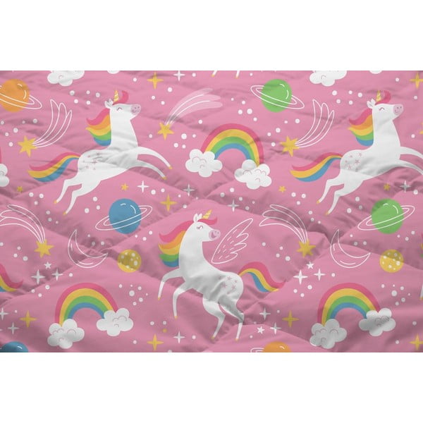 Set copripiumino e federa da bambini rosa in microfibra per letto singolo 140x200 cm – Good Morning-image-3