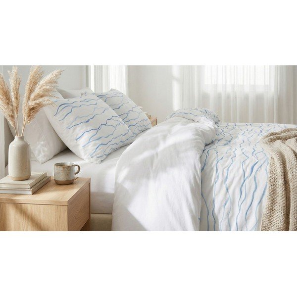 Set copripiumino e federa bianco per letto matrimoniale 200x200 cm Serenity – Mijolnir-image-1