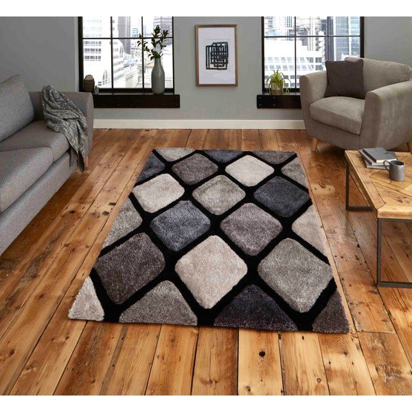 Tappeto Noble House a scacchi grigio, 120 x 170 cm - Think Rugs-image-1