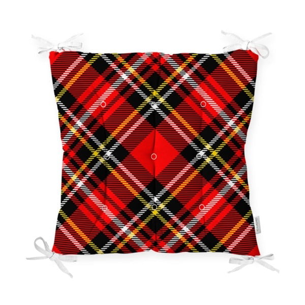 Cuscino per sedia Flannel Red Black, 40 x 40 cm - Minimalist Cushion Covers