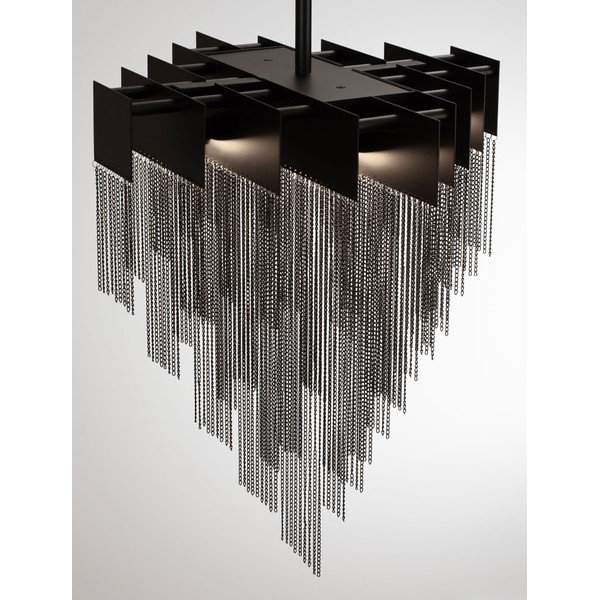 Lampadario LED nero opaco in acciaio con intensità regolabile Revια – Nova Luce-image-3