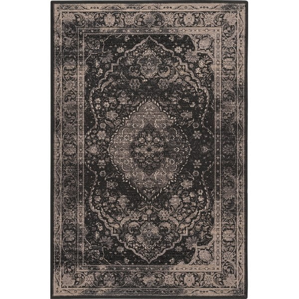 Tappeto in lana grigio scuro 100x180 cm Zana - Agnella