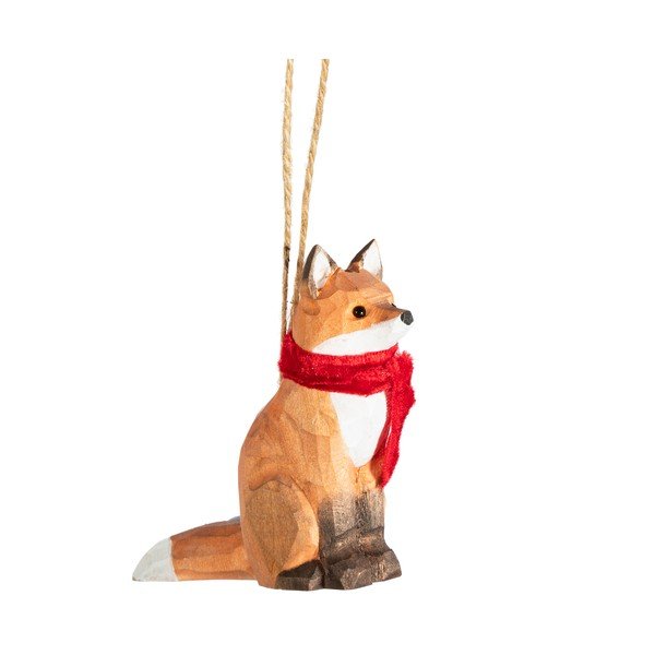Decorazione per albero di natale in legno fatta a mano 7 cm Fox – Sass & Belle