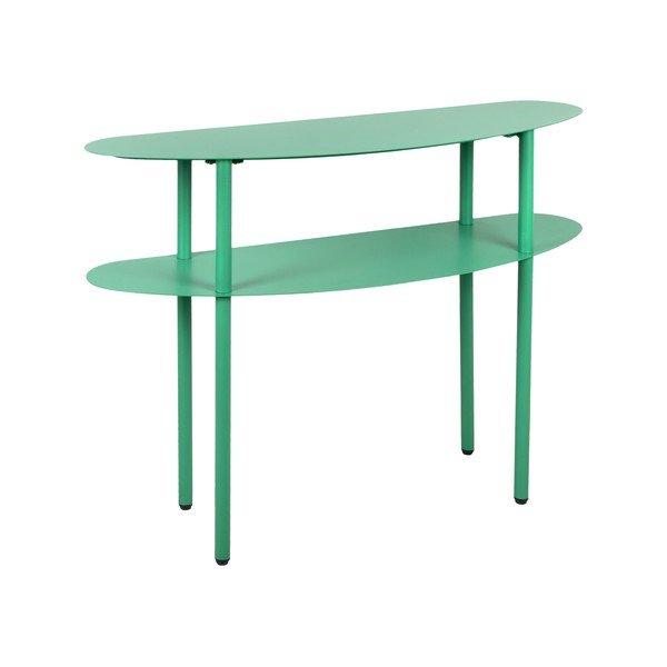 Tavolo consolle verde in metallo 28x90 cm Cool Retro – Leitmotiv
