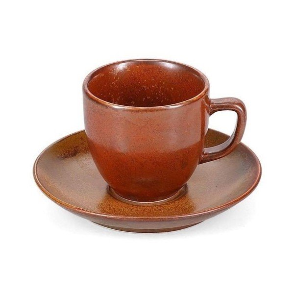 Tazzina per cappuccino marrone in porcellana 200 ml Ovio – BonBistro-image-3