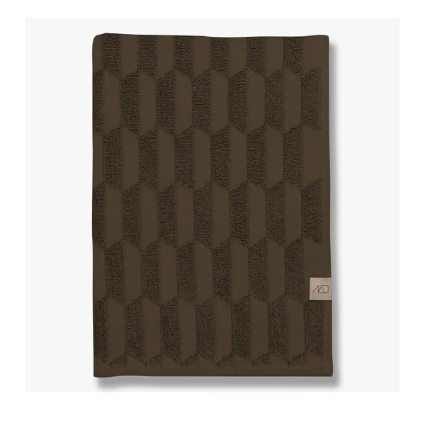 Set di 2 asciugamani in cotone marrone scuro 35x55 cm Geo - Mette Ditmer Denmark