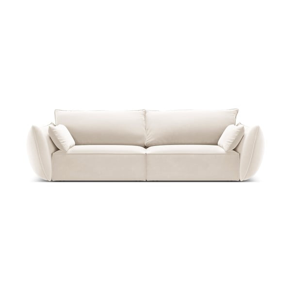 Divano beige con rivestimento in velluto 208 cm Vanda – Mazzini Sofas