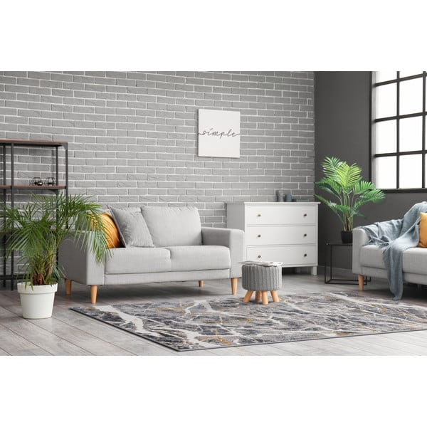 Tappeto grigio scuro 80x150 cm Soft - FD-image-1