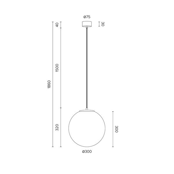 Apparecchio a sospensione bianco Mat , ⌀ 30 cm Tsuki - Sotto Luce-image-3