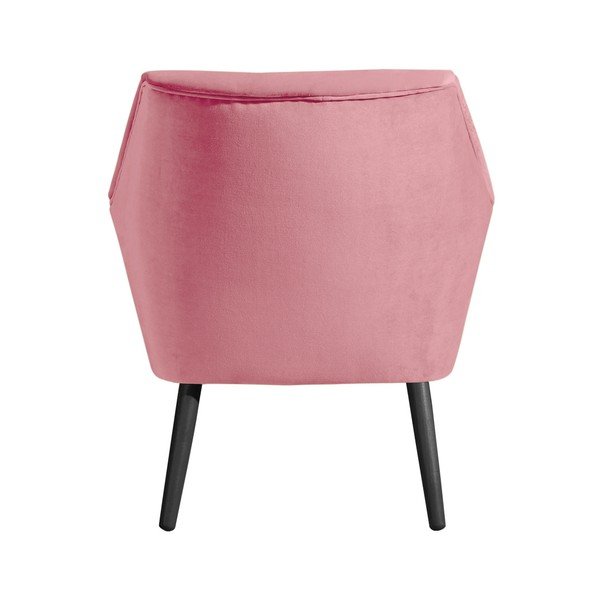 Poltrona in velluto rosa con gambe nere Alegro - Max Winzer-image-3
