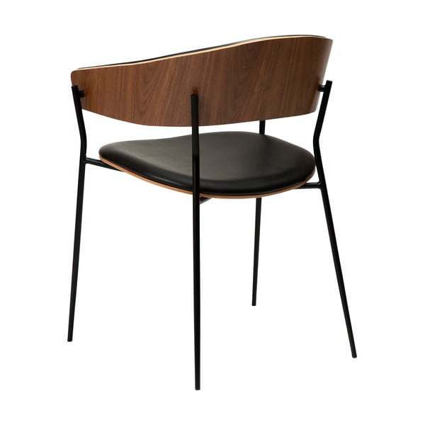 Sedia da pranzo nera/colore naturale scuro con braccioli Crib – DAN-FORM Denmark-image-4