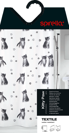 Tenda per doccia 180x200 cm Kitty – Spirella-image-2