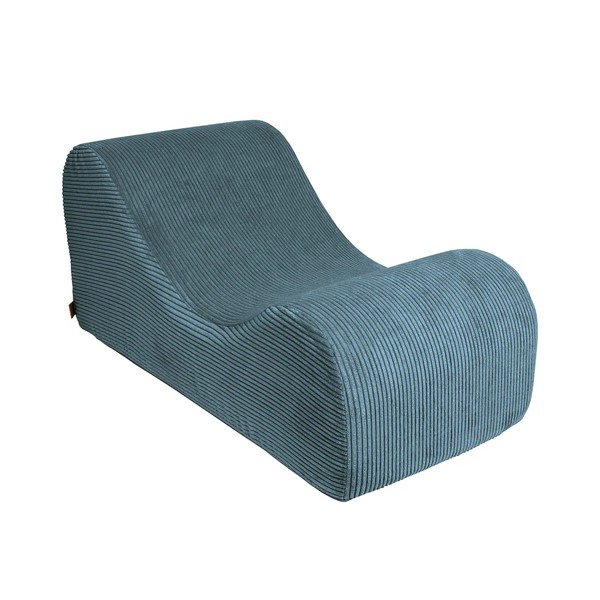 Poltrona per bambini turchese con rivestimento in velluto a coste Wave – Meowbaby-image-2