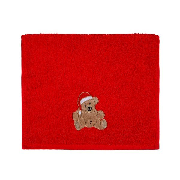 Osuška Christmas Teddy Red, 30 x 50 cm