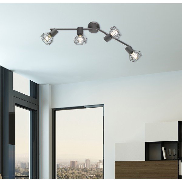 Apparecchio da soffitto grigio Quatre Ran - Fischer & Honsel-image-1