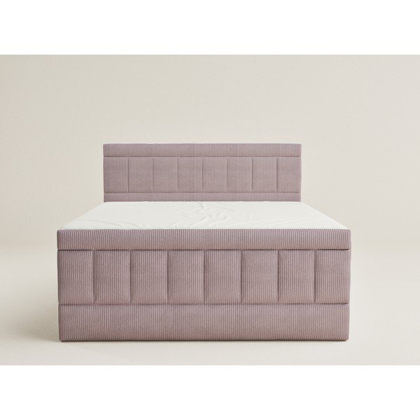 Letto boxspring viola con contenitore 200x200 cm Caya – Maison de Rêve-image-2