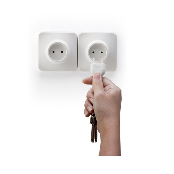 Set 2 věšáků Unplug, bílý-image-1