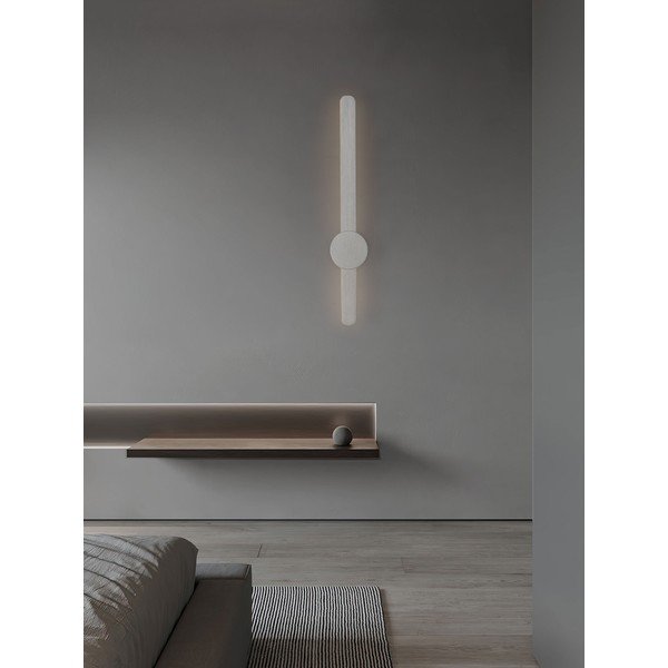 Lampada da parete LED color argento opaco in alluminio Norei – Nova Luce-image-2