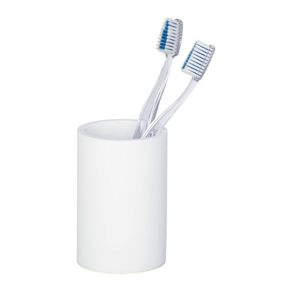 Tazza in ceramica bianca per spazzolini da denti Ida - Wenko