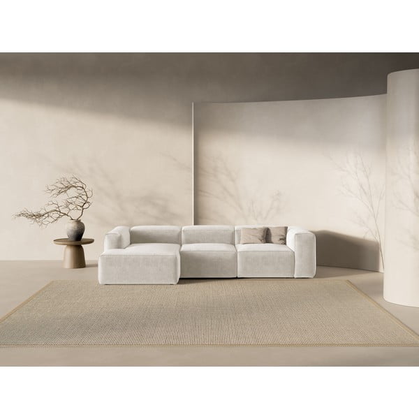 Divano angolare beige (con penisola a sinistra/con chaise lounge) Bergamo – Cosmopolitan Design-image-1