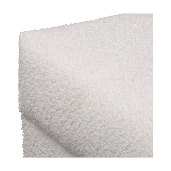 Sgabello in tessuto bouclé bianco Ariella - Ropez-image-4