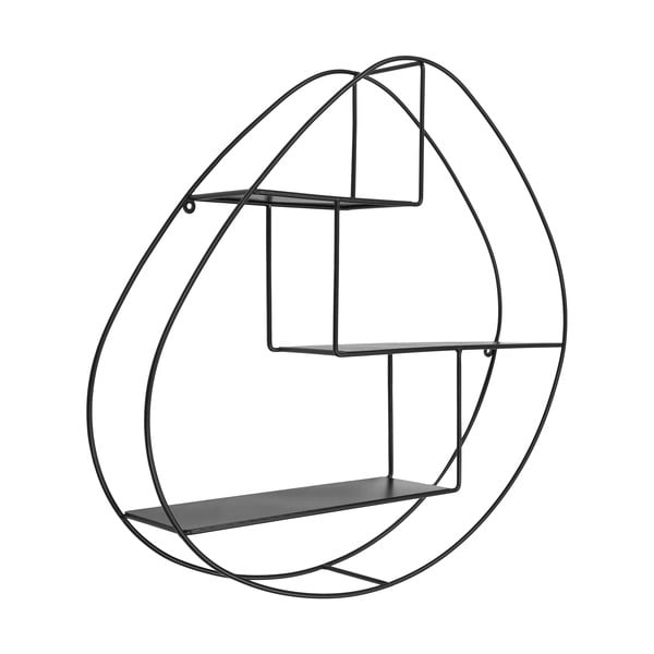 Scaffale nero in metallo con ripiani 60 cm Wrexham - House Nordic-image-2