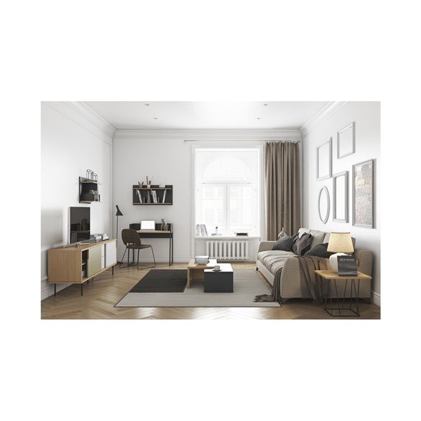 Scaffalatura a parete nera, larghezza 90 cm Bern - TemaHome-image-1