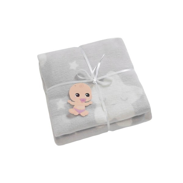 Coperta per bambini grigio chiaro in vello 100x120 cm Star – Mijolnir