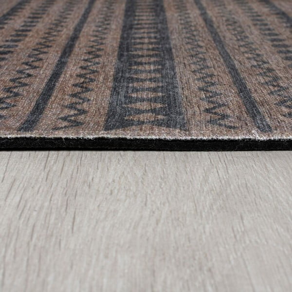Tappeto lavabile marrone 170x240 cm MATCH NIKO JUTE LOOK - Flair Rugs-image-4