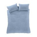 Set copripiumino e federa blu in crêpe per letto matrimoniale e per letto esteso 230x220 cm Seersucker – Catherine Lansfield