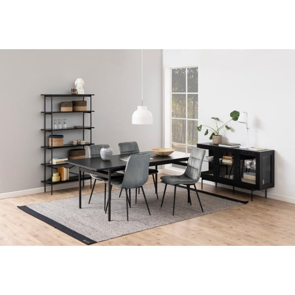 Scaffale nero effetto frassino 94x172 cm Angus - Actona-image-4