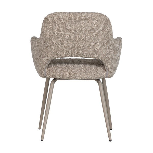 Sedia da pranzo beige imbottito con braccioli 2 pz Jenny – WOOOD-image-3