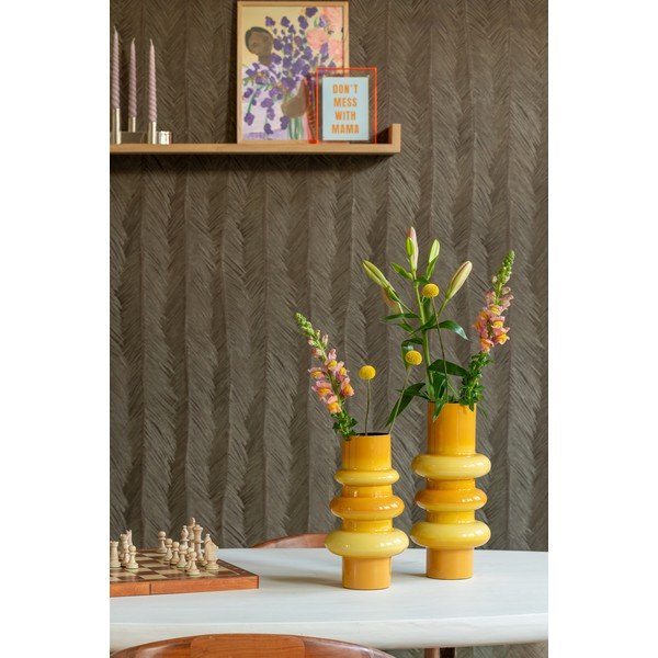 Vaso arancione in ferro (altezza totale 30 cm) Grato – PT LIVING-image-1