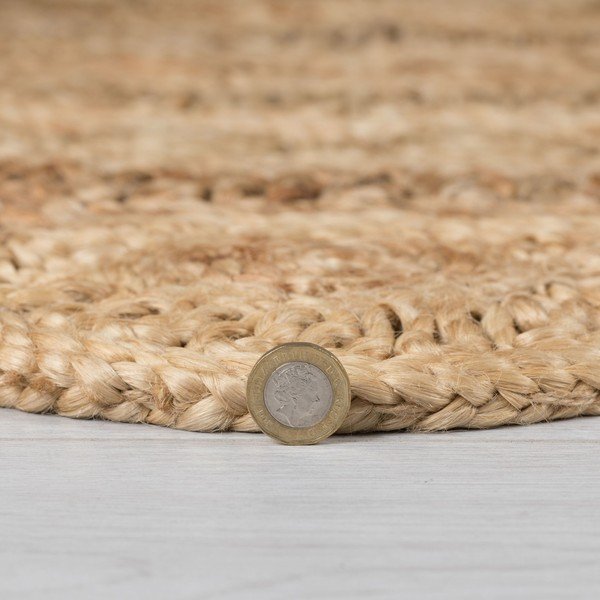 Tappeto rotondo di colore naturale in iuta ø 150 cm Eden – Flair Rugs-image-3