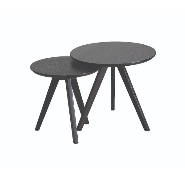 Set di 2 tavoli contenitori neri YuRAi - Rowico