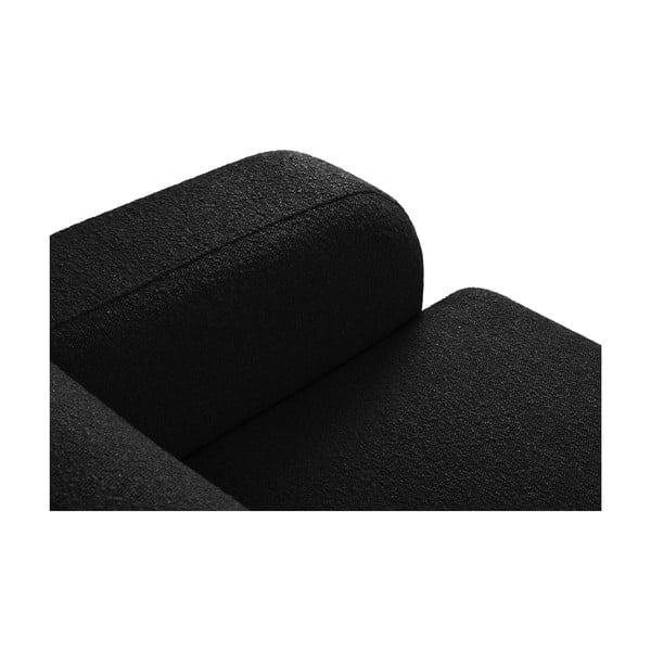 Divano in tessuto bouclé nero 235 cm Molino - Micadoni Home-image-1