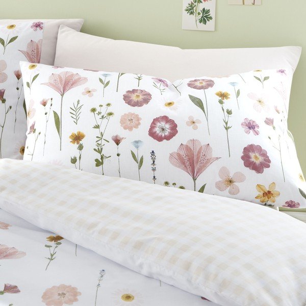 Biancheria da letto bianca e rosa , 135 x 200 cm Wild Flowers - Catherine Lansfield-image-2