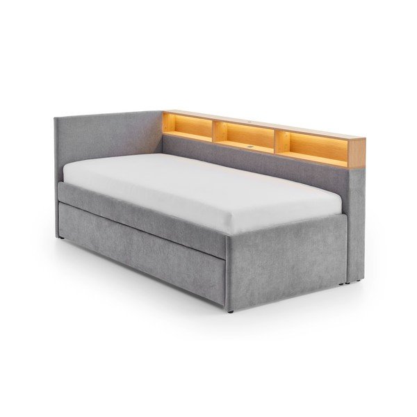 Letto da bambini con sponde grigio con contenitore rete non inclusa 90x200 cm Uno – Meise Möbel-image-4
