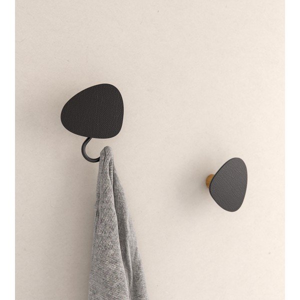 Gancio da parete nero in acciaio Dot L Bull – LIND DNA-image-1