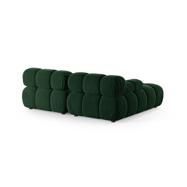Divano angolare componibile verde scuro (con penisola a sinistra/con chaise lounge) con rivestimento in velluto – Micadoni -image-3