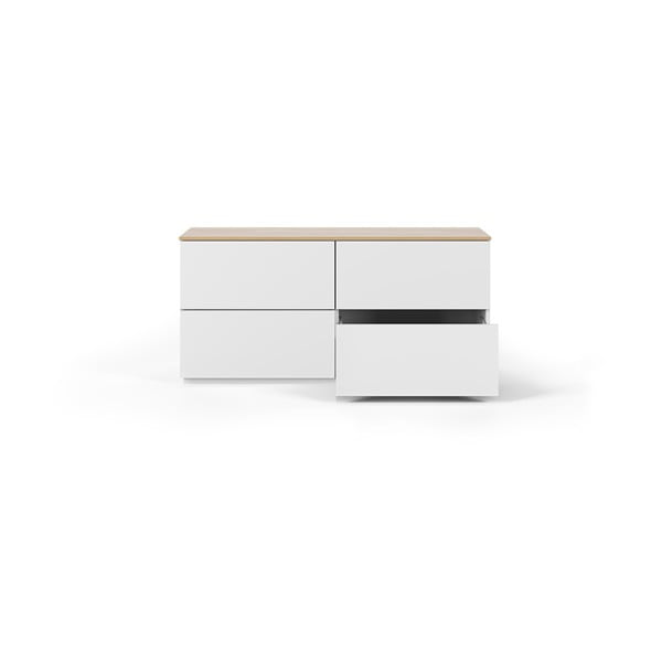 Cassettiera bassa bianca 120x54 cm Join - TemaHome-image-3