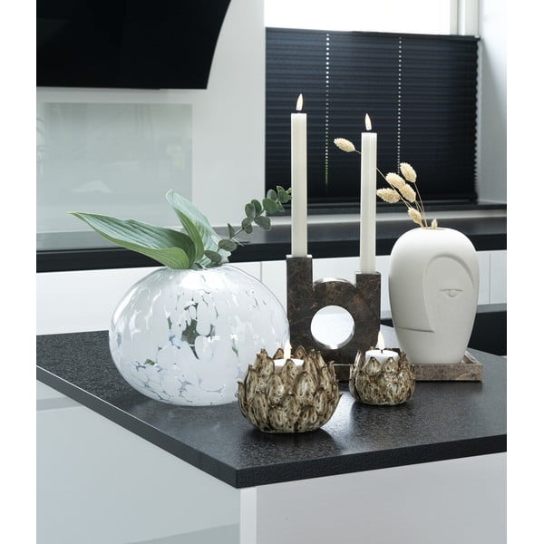 Vaso color crema in ceramica (altezza totale 19,5 cm) Face – House Nordic-image-1