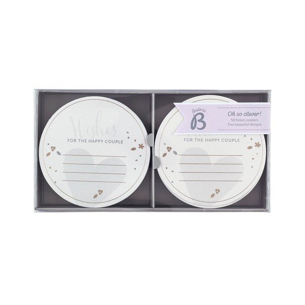 Sottobicchieri per gli invitati al matrimonio con spazio per un messaggio - Busy B-image-3