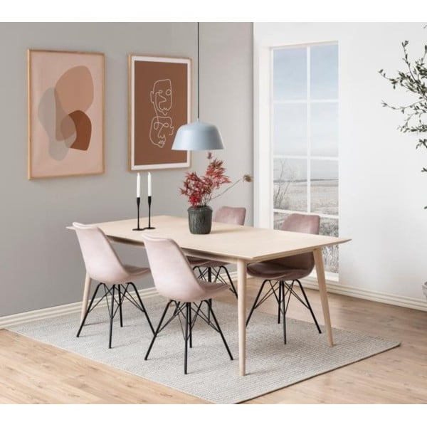 Sedia da pranzo rosa e nera Eris - Actona-image-1