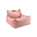 Pouf a sacco per bambini rosa con rivestimento in bouclé Chair – Wigiwama