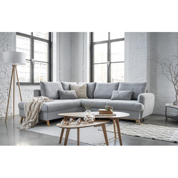 Divano angolare grigio chiaro allungabile/con contenitore (con penisola a sinistra/a L) Scandic Lagom – Miuform-image-4