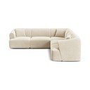 Divano angolare beige con rivestimento in velluto Campi – Cosmopolitan Design