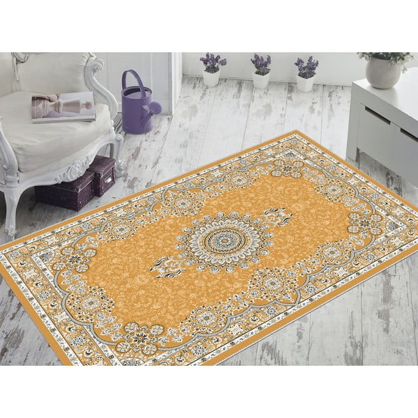 Tappeto giallo Luka, 80 x 150 cm - Vitaus-image-1