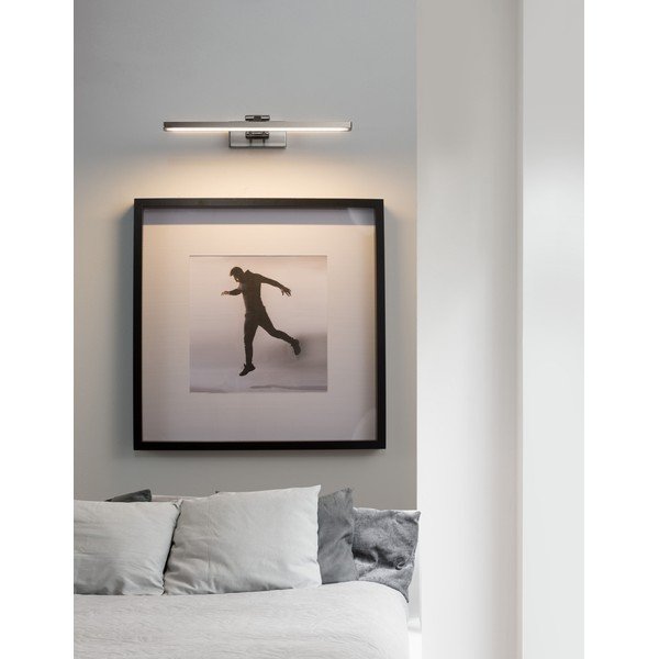 Lampada da parete LED argentata in alluminio con struttura flessibile Marnell – Nova Luce-image-1